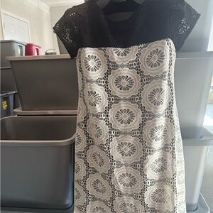 Black and White Lace Dress mp49